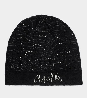 Kapelusz Anekke Black Knitted Beanie | 9284ZFACW