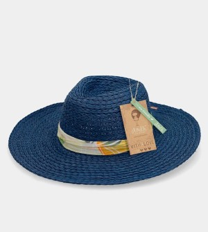 Kapelusz Anekke Navy Blue Raffia | 2678DMKYU