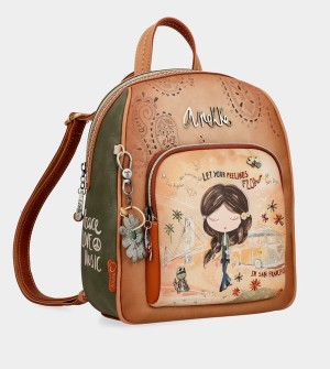 Plecaki Anekke Peace & Love Camel Medium | 9804HRBIA