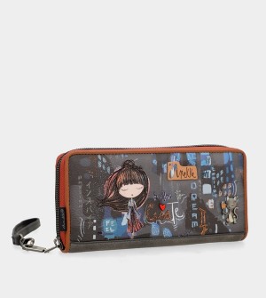 Portfele Anekke Contemporary Large Embossed Rfid | 5281YFGOC