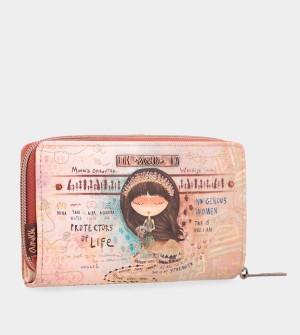 Portfele Anekke Menire Medium Rfid Embossed | 4213NECSQ