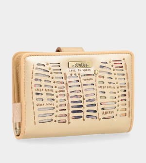 Portfele Anekke Nature Pachamama Gold Medium Rfid | 6932ZVGOL