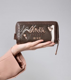 Portfele Anekke Nature Shodō Large Brown Rfid Nature Shodō | 6932ACOKN