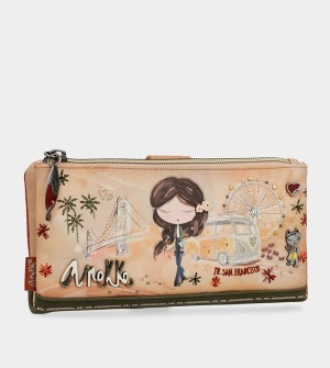 Portfele Anekke Peace & Love Camel Large Rfid | 2107JFDPL