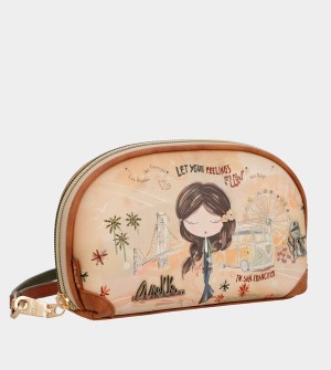 Portfele Anekke Peace & Love Camel Rfid Holdall | 1978TJZBI