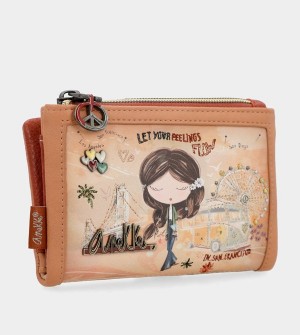 Portfele Anekke Peace & Love Camel Small Rfid | 0174BEXRS