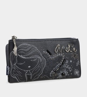 Portfele Anekke Studio Navy Blue Flexible Rfid | 5049TZQPA