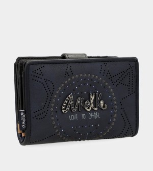 Portfele Anekke Studio Navy Blue Small Rfid | 3405YRCLU
