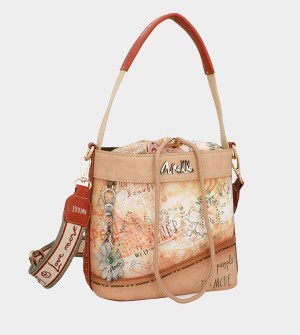 Torba Crossbody Anekke Flowers With Rope Closure | 7862OSRJW