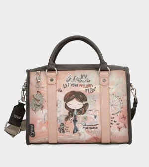 Torba Crossbody Anekke Peace & Love Pink Bowling | 0895ZECHR