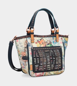 Torby Tote Anekke Nature Pachamama Navy Blue Printed | 2654AWTSN