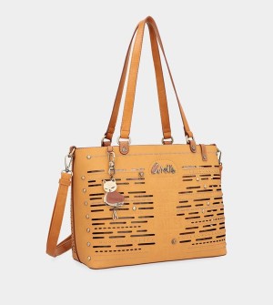 Torby Tote Anekke Nature Pachamama Ochre Large | 4516BUVMA