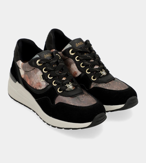 Buty Anekke Black Padded Sports With Wedge | 2496UCINV
