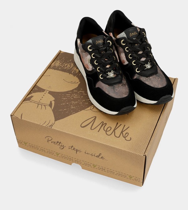 Buty Anekke Black Padded Sports With Wedge | 2496UCINV
