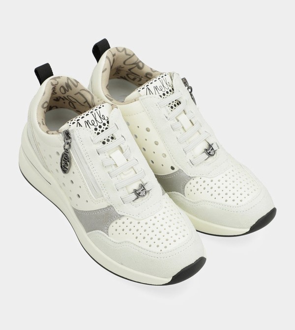 Buty Anekke White Wedge With Polka Dots | 5628FLTNR