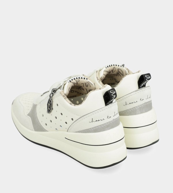 Buty Anekke White Wedge With Polka Dots | 5628FLTNR