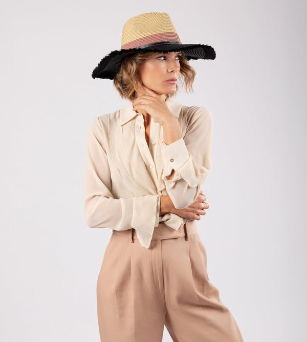 Kapelusz Anekke Contrast Raffia | 4167SNDGY
