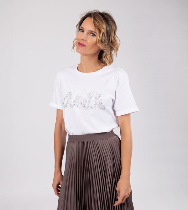 Koszulki Anekke Glitter White | 3908COQEV