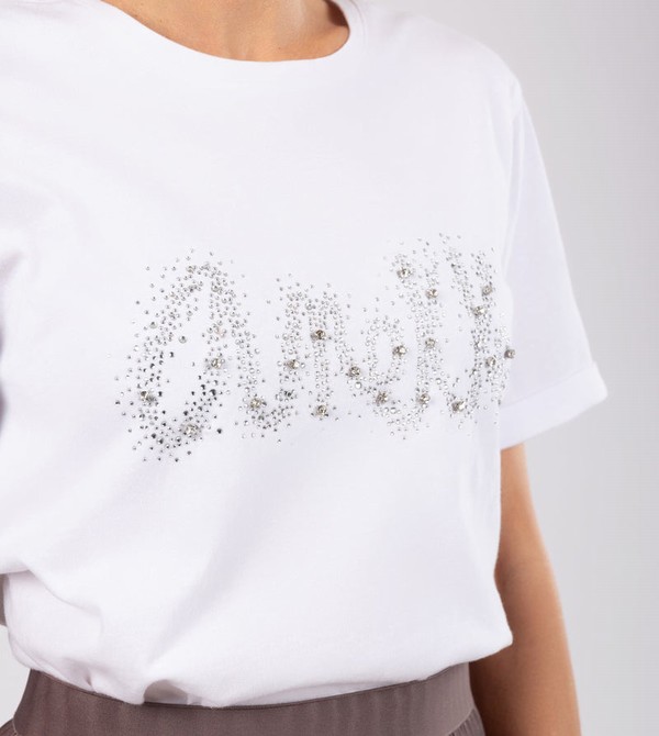Koszulki Anekke Glitter White | 3908COQEV