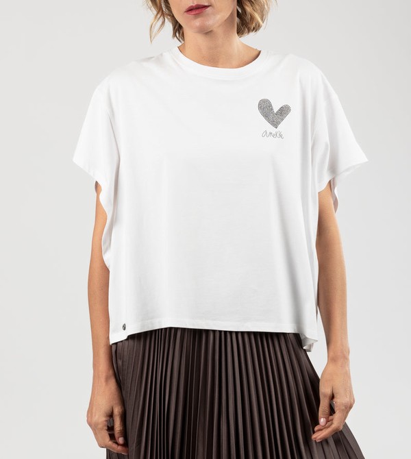 Koszulki Anekke White Crop Top | 8350XRMPQ