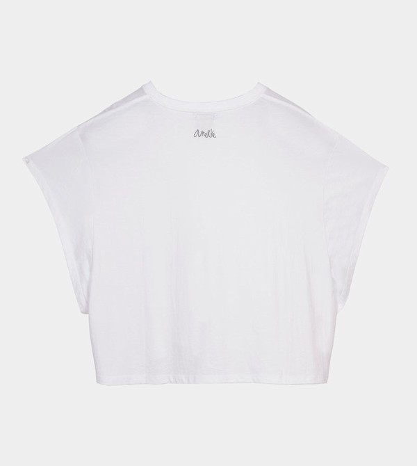 Koszulki Anekke White Crop Top | 8350XRMPQ