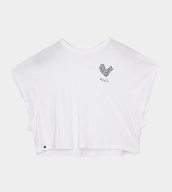 Koszulki Anekke White Crop Top | 8350XRMPQ