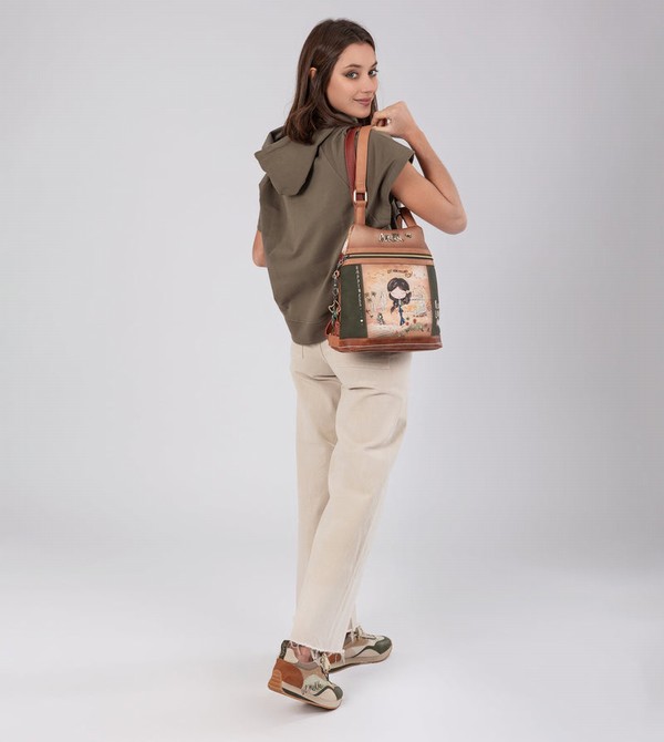 Plecaki Anekke Peace & Love Camel Anti-theft | 0741SABZN