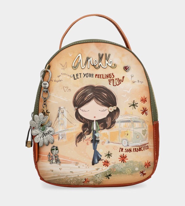 Plecaki Anekke Peace & Love Camel Small | 1064VWCHM
