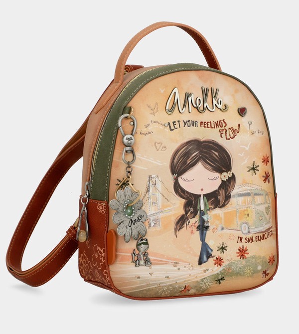 Plecaki Anekke Peace & Love Camel Small | 1064VWCHM