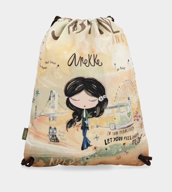 Plecaki Anekke Peace & Love Fabric Drawstring | 2345LDVUS