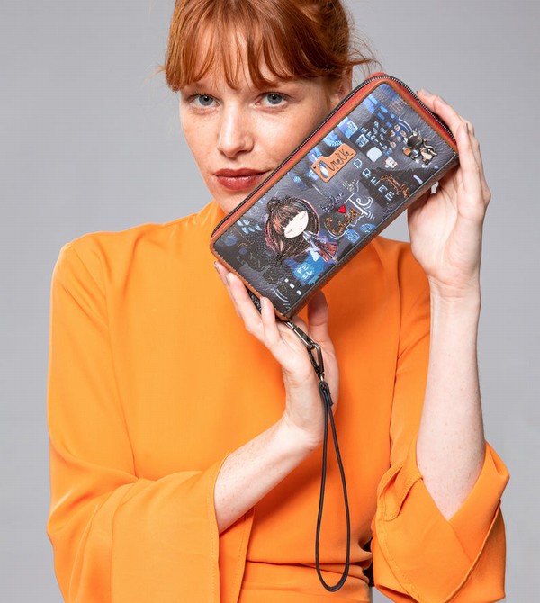 Portfele Anekke Contemporary Large Embossed Rfid | 5281YFGOC
