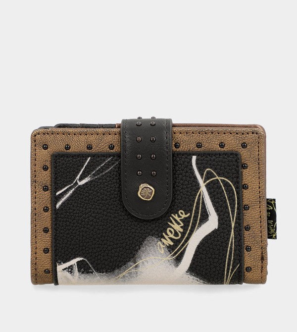 Portfele Anekke Nature Shodō Black Flexible Rfid | 4789ZWUYF