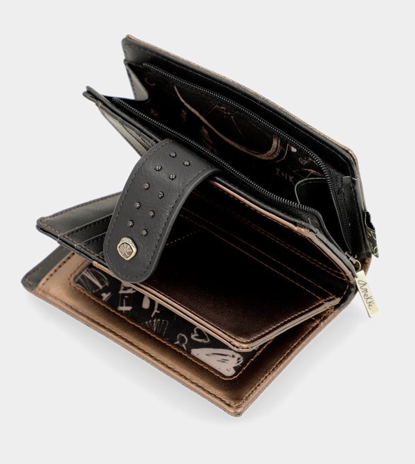 Portfele Anekke Nature Shodō Black Flexible Rfid | 4789ZWUYF