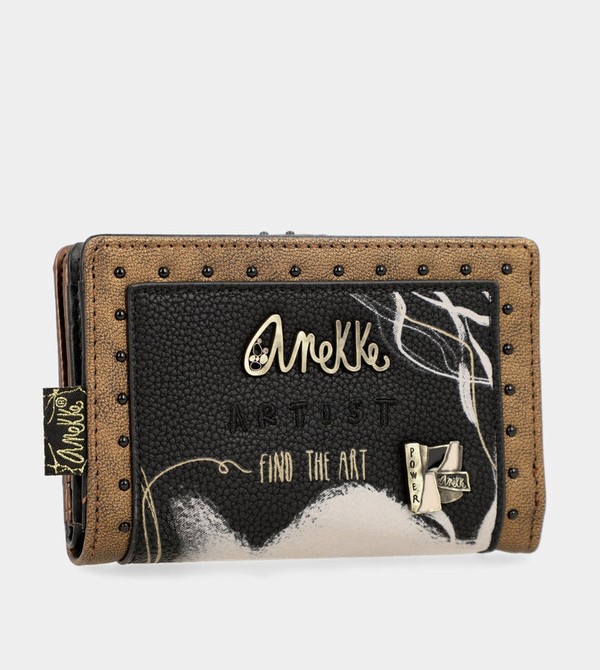 Portfele Anekke Nature Shodō Black Flexible Rfid | 4789ZWUYF
