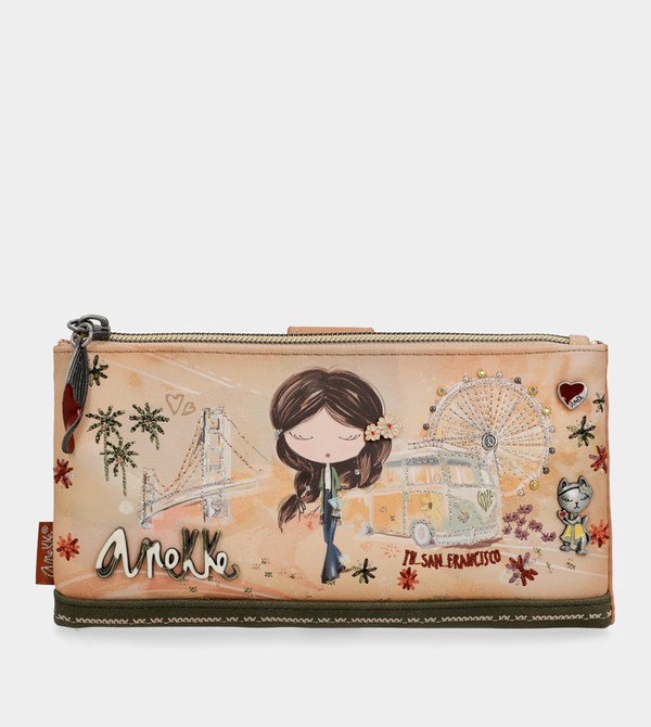 Portfele Anekke Peace & Love Camel Large Rfid | 2107JFDPL