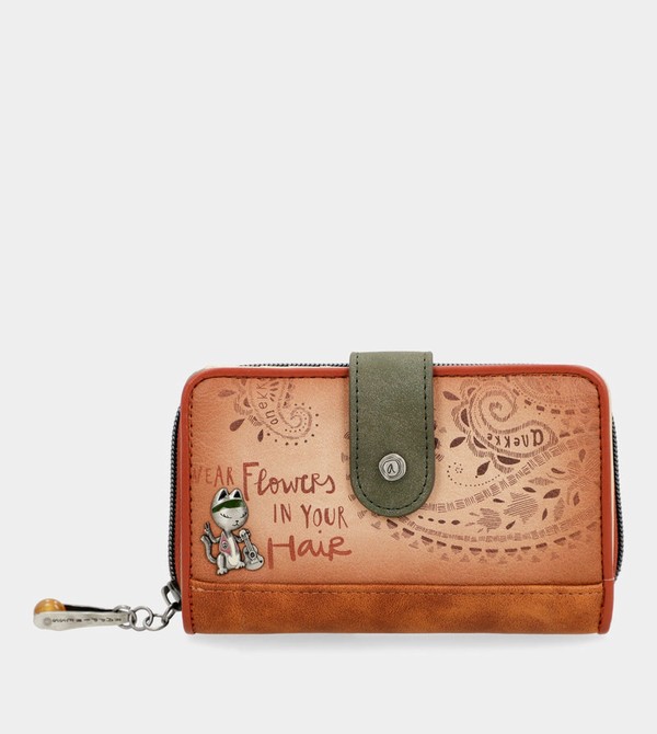 Portfele Anekke Peace & Love Camel Medium Rfid | 8927DUPOW