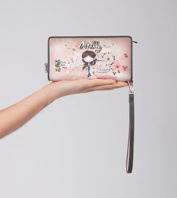 Portfele Anekke Peace & Love Pink Large Rfid | 1623APMXN