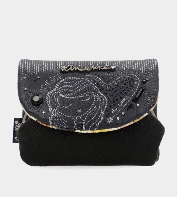 Portfele Anekke Studio Navy Blue Coin With Flap | 3089YPUKJ