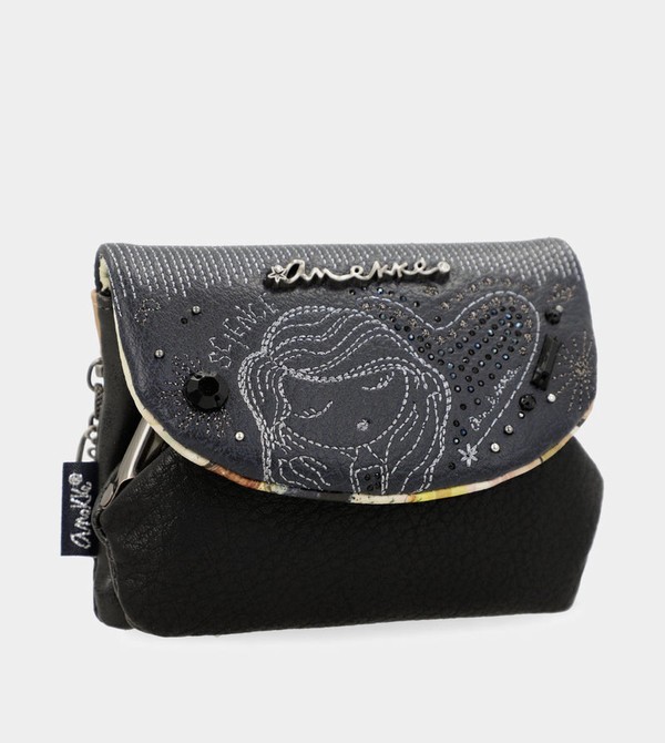 Portfele Anekke Studio Navy Blue Coin With Flap | 3089YPUKJ