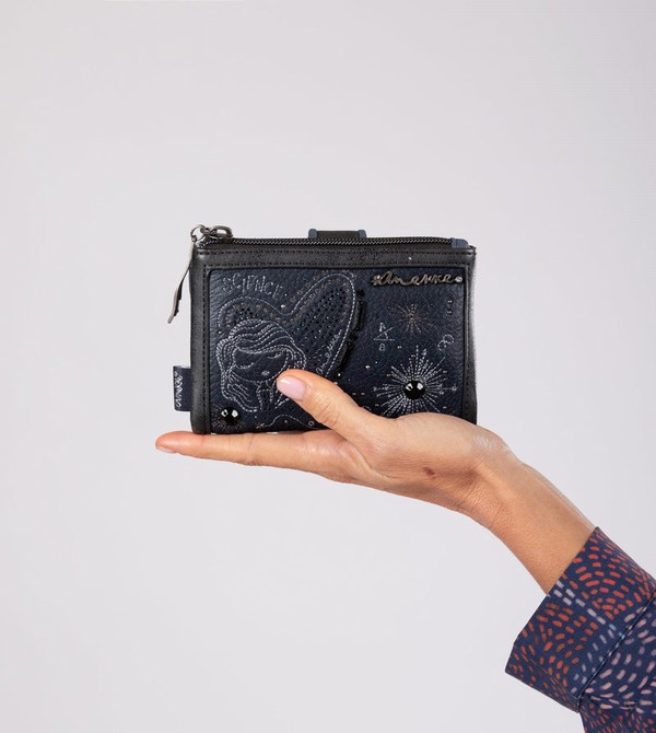 Portfele Anekke Studio Navy Blue Flexible Medium Rfid | 6485HKJCE