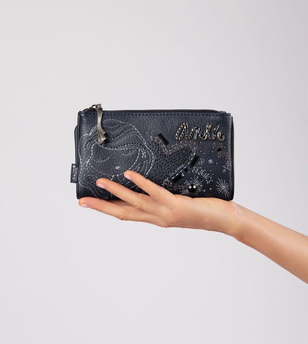 Portfele Anekke Studio Navy Blue Flexible Rfid | 5049TZQPA