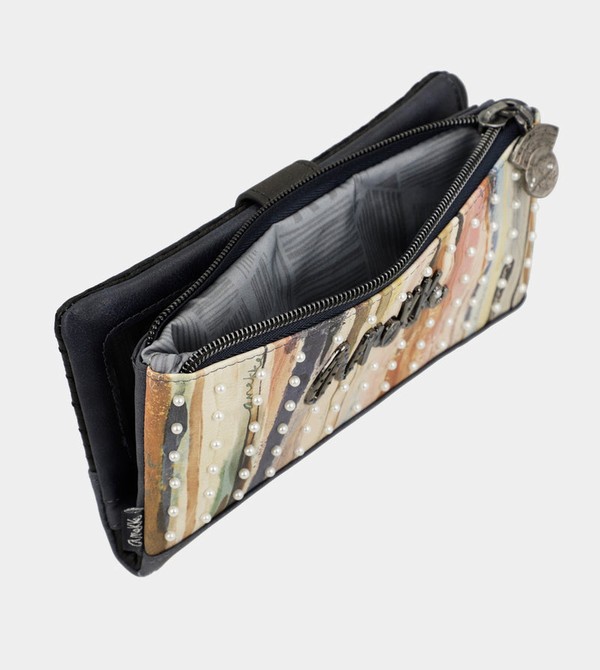 Portfele Anekke Studio Navy Blue Flexible Large Rfid | 2193GHBXY