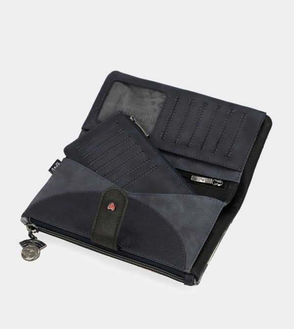 Portfele Anekke Studio Navy Blue Flexible Large Rfid | 2193GHBXY