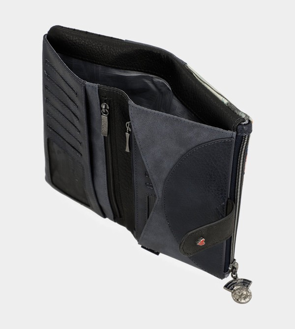 Portfele Anekke Studio Navy Blue Flexible Large Rfid | 2193GHBXY