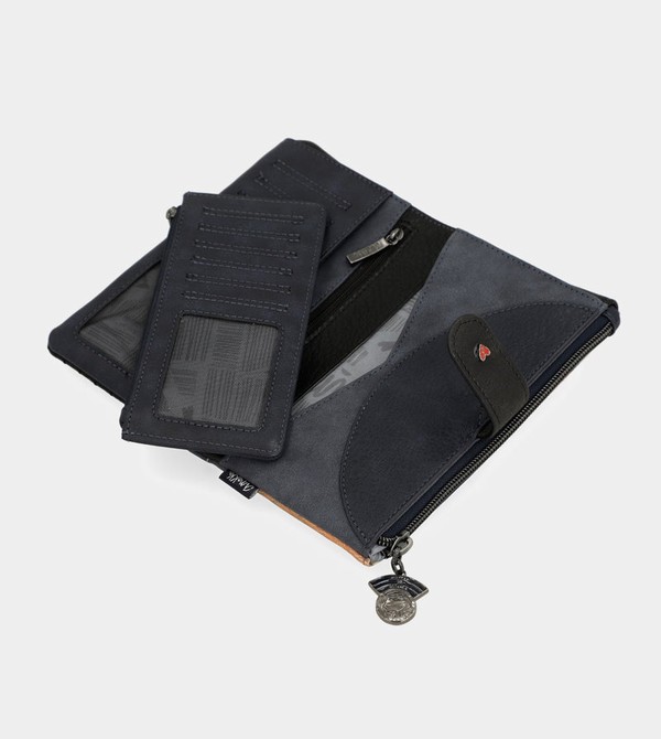 Portfele Anekke Studio Navy Blue Flexible Large Rfid | 2193GHBXY