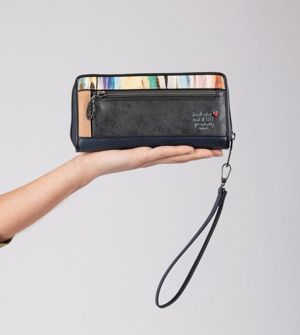 Portfele Anekke Studio Navy Blue Large Rfid | 2561GLFET