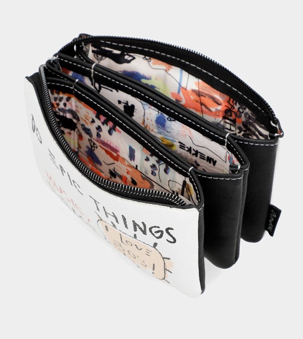 Portfele Anekke White Triple Compartment Energy | 5946XVFGZ