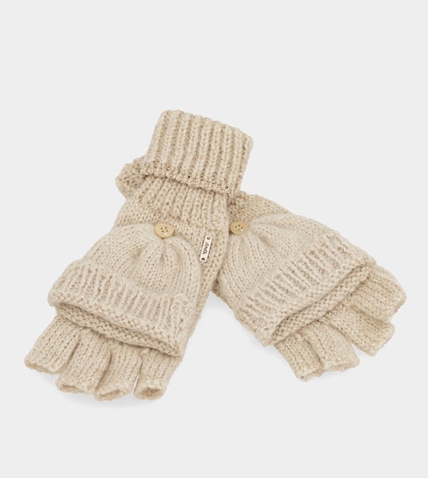 Rękawiczki Anekke Beige Logo Mittens | 5314URYXK