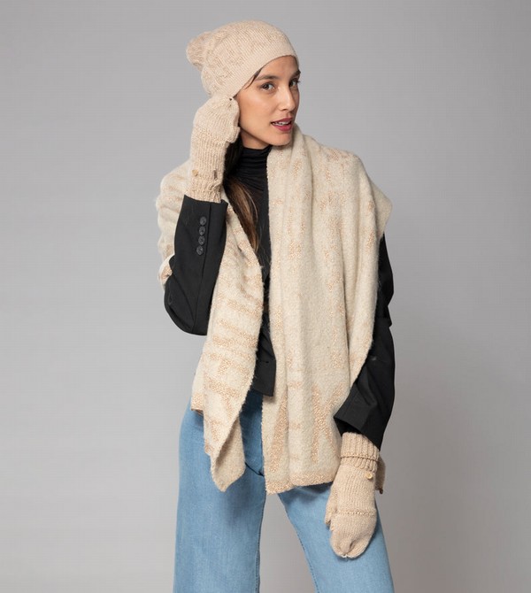 Rękawiczki Anekke Beige Logo Mittens | 5314URYXK