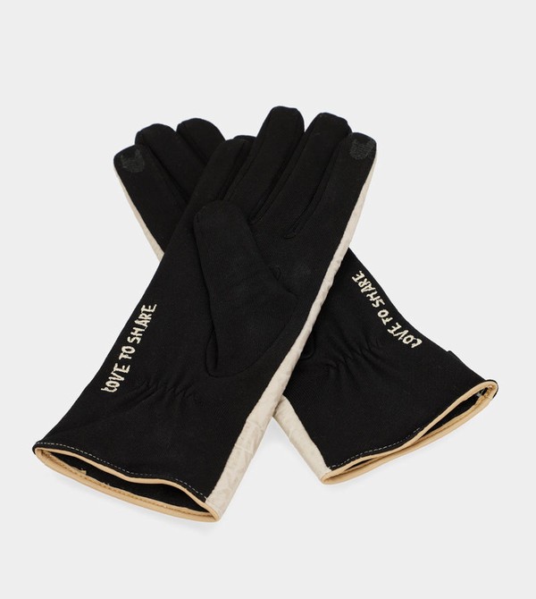 Rękawiczki Anekke Black And Beige Contemporary | 8093OCFED